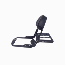 passenger backrest with luggage rack